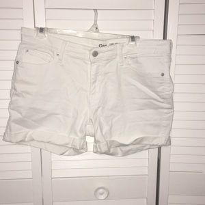 White Jean Shorts